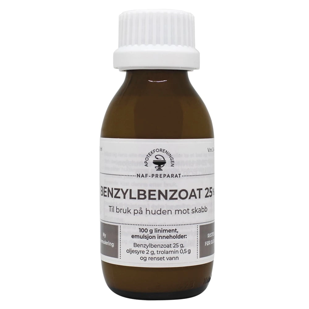 Benzylbenzoat NAF liniment, emul 25 % w/w