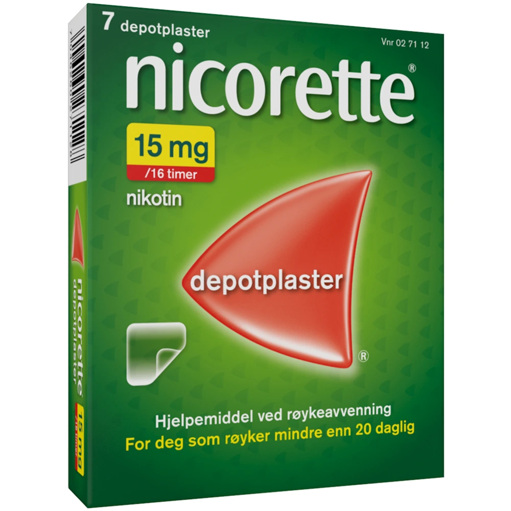 Nicorette depotplaster 15 mg/16 timer