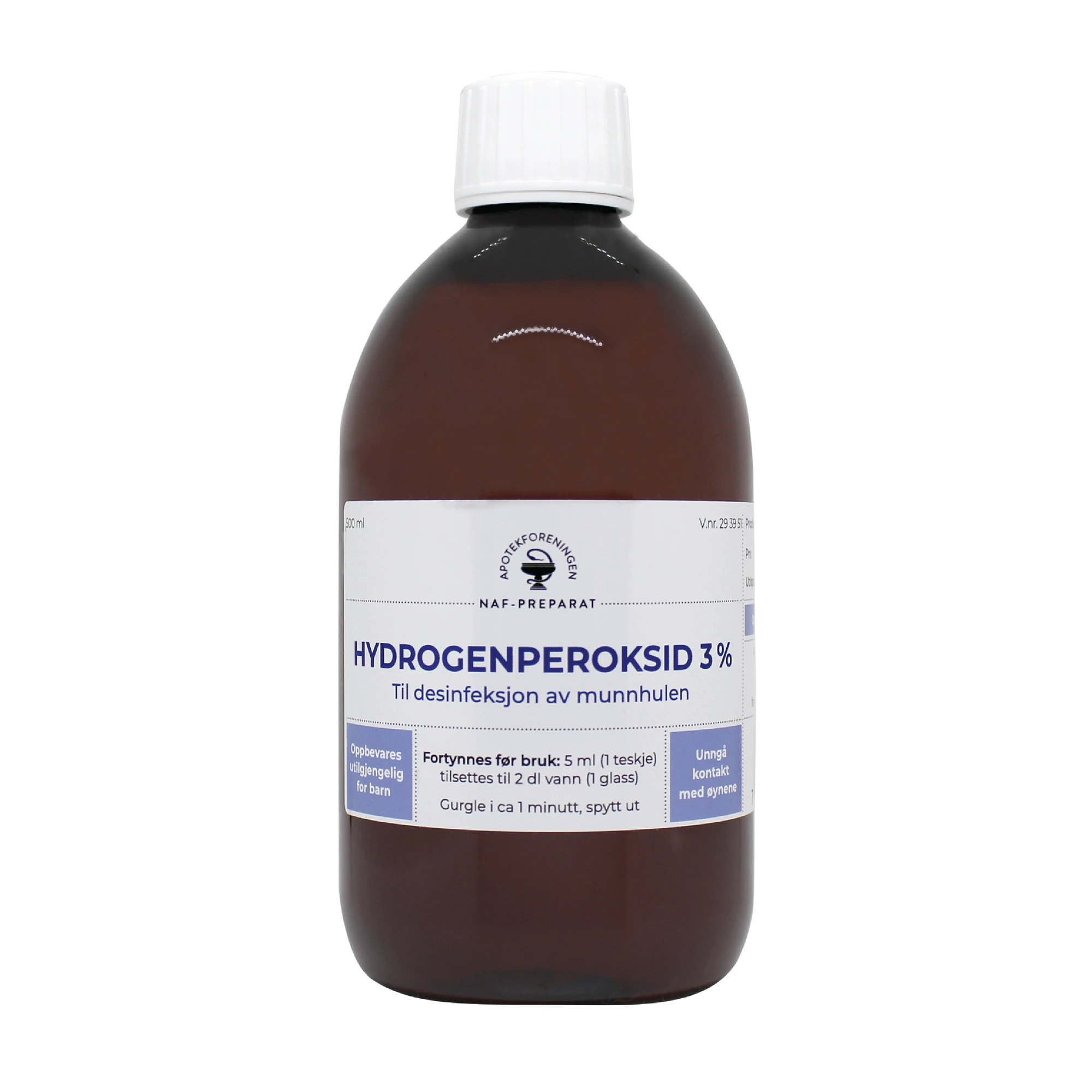 Hydrogenperoksid NAF kons til gurglevann 3 % w/w