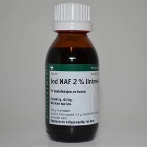 Jod NAF liniment, oppl 2 % w/w
