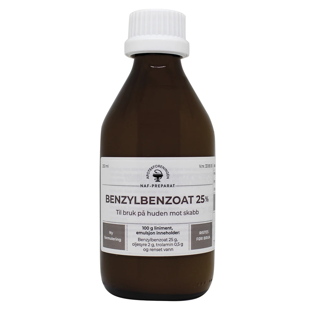 Benzylbenzoat NAF liniment, emul 25 % w/w