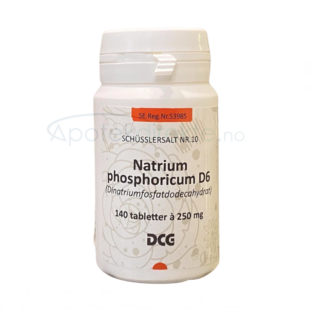 Cellesalt, Schüssler nr.10 (Natrium Phosphoricum) D6 140 Tabletter