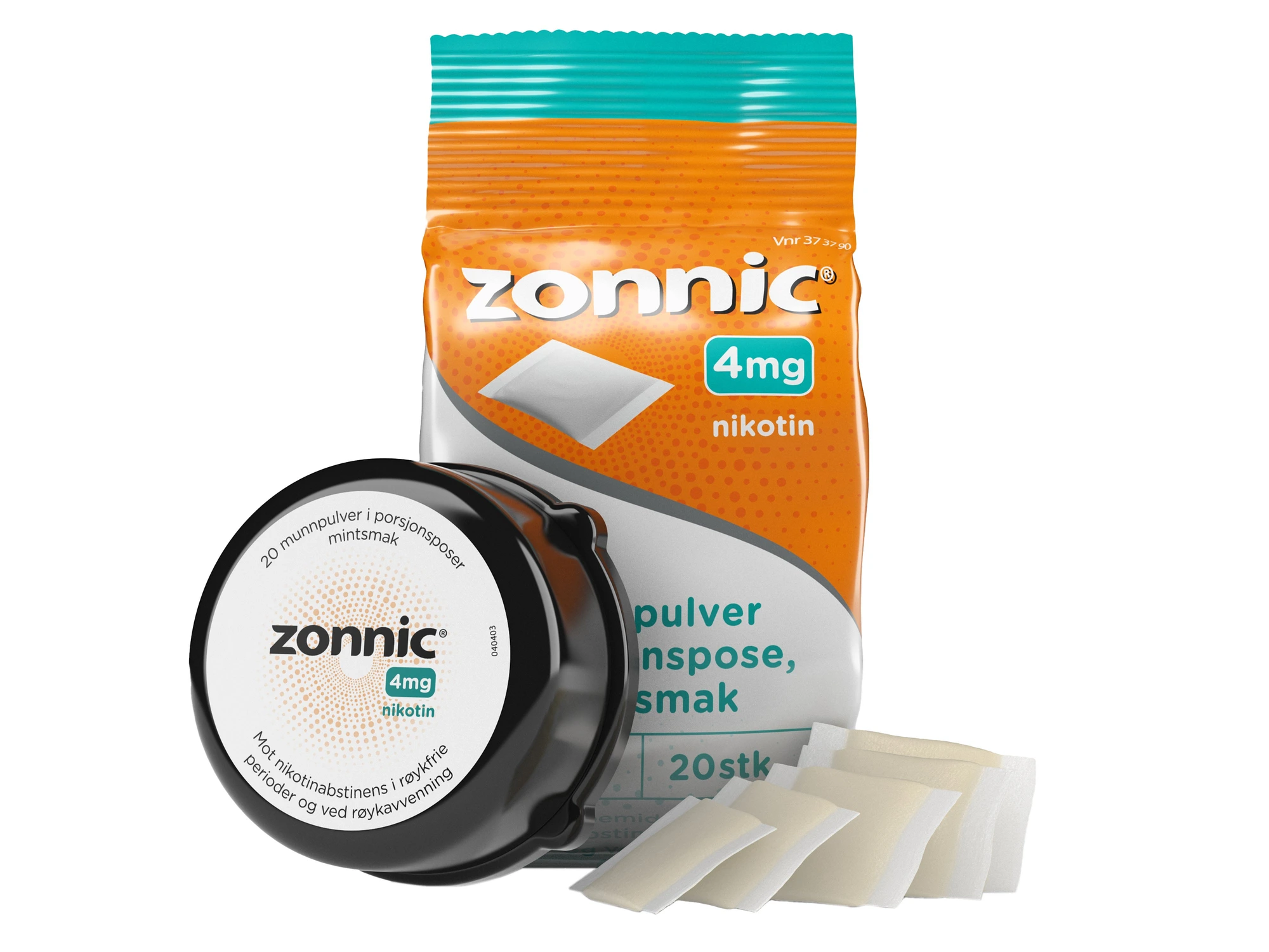 Zonnic munnhulepose med mintsmak 4 mg