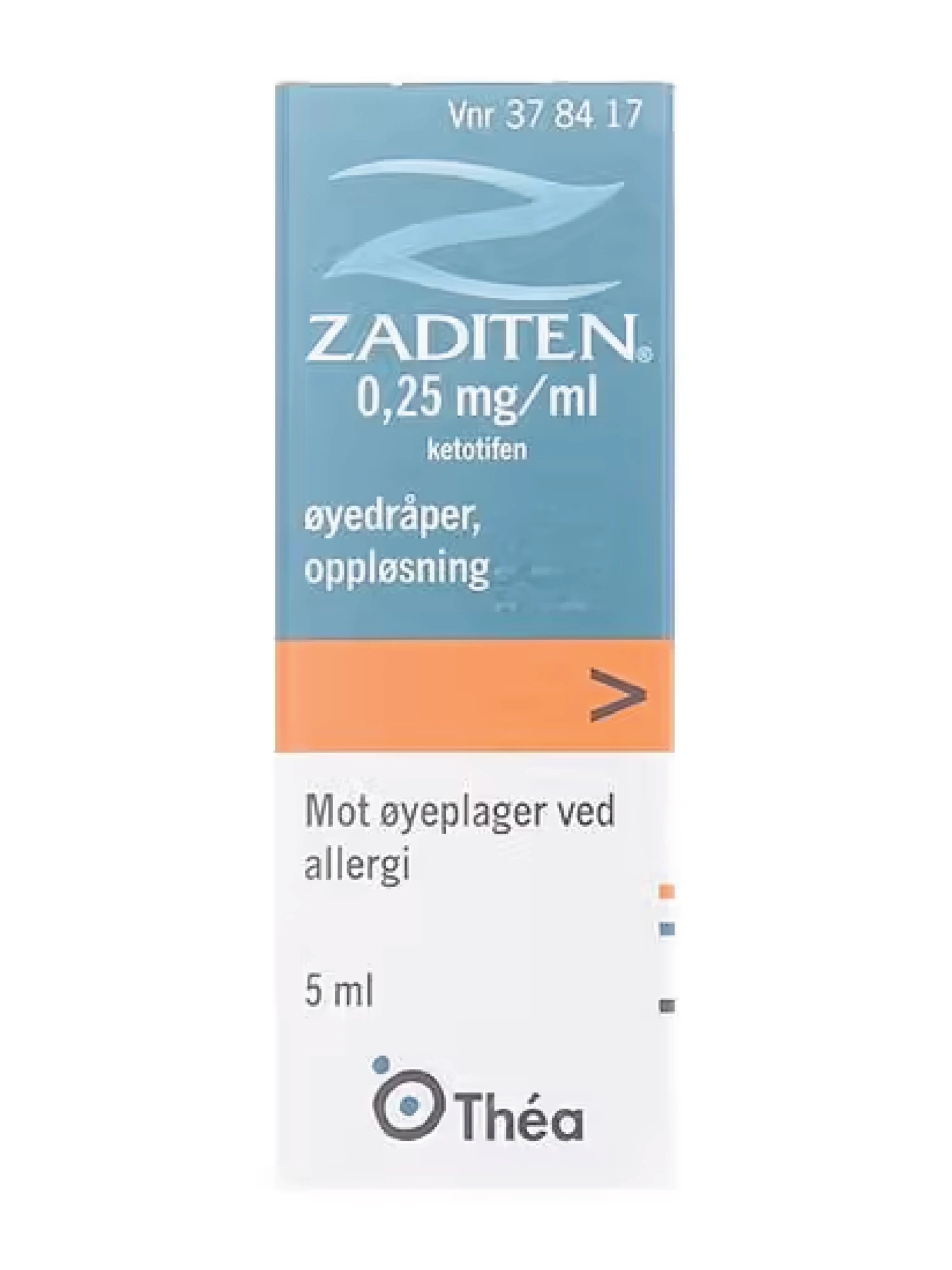 Zaditen øyedr, oppl 0,25 mg/ml