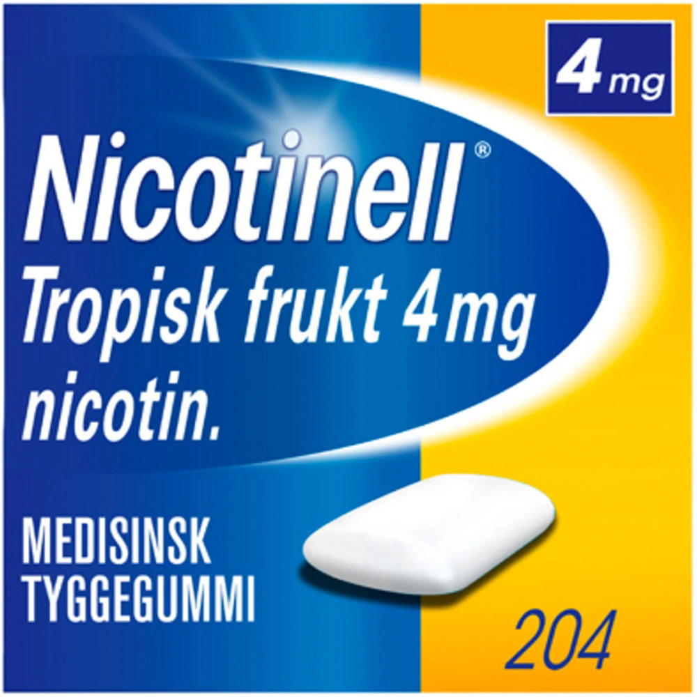 Nicotinell medisinsk tyggegummi med tropisk fruktsmak 4 mg