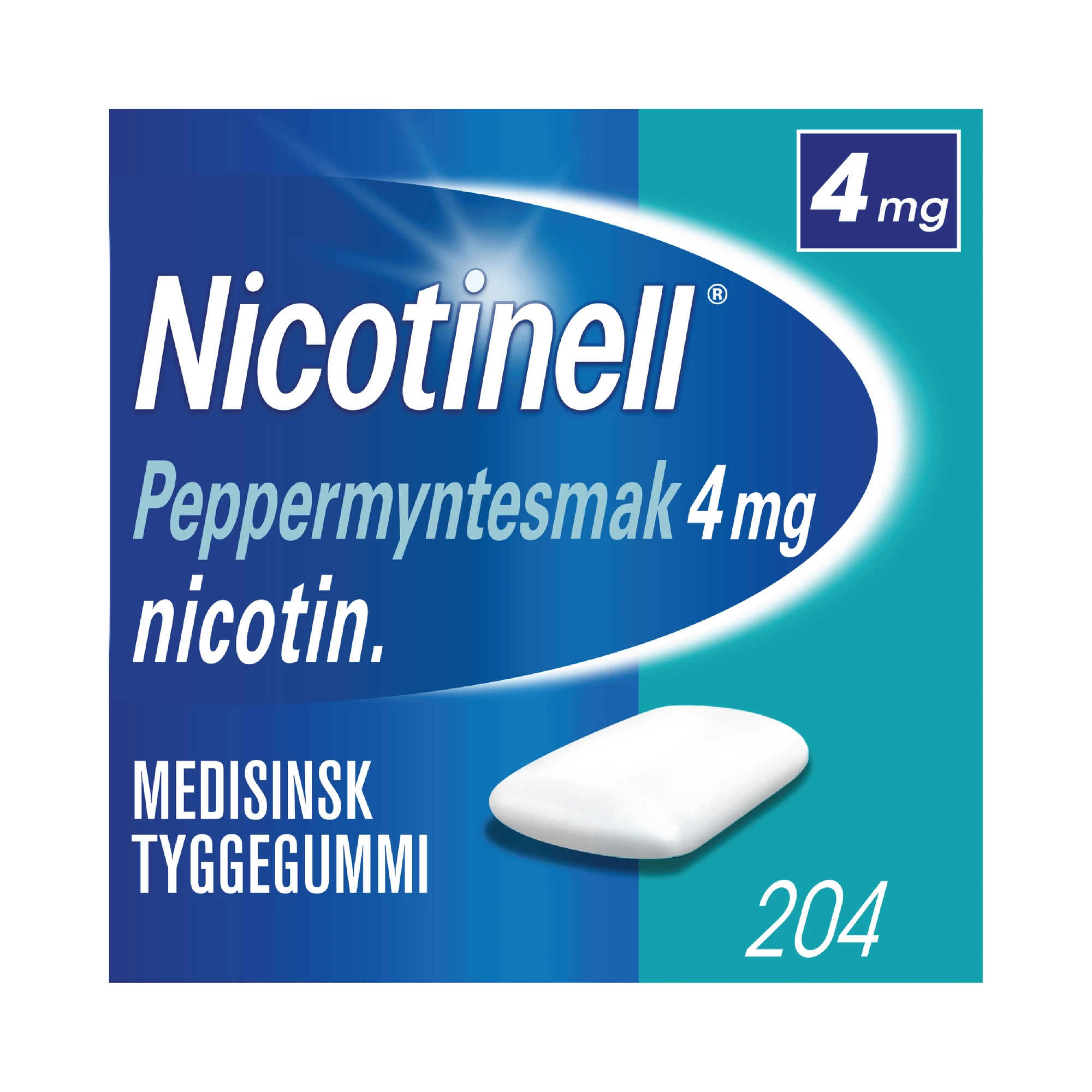 Nicotinell medisinsk tyggegummi med peppermyntesmak 4 mg