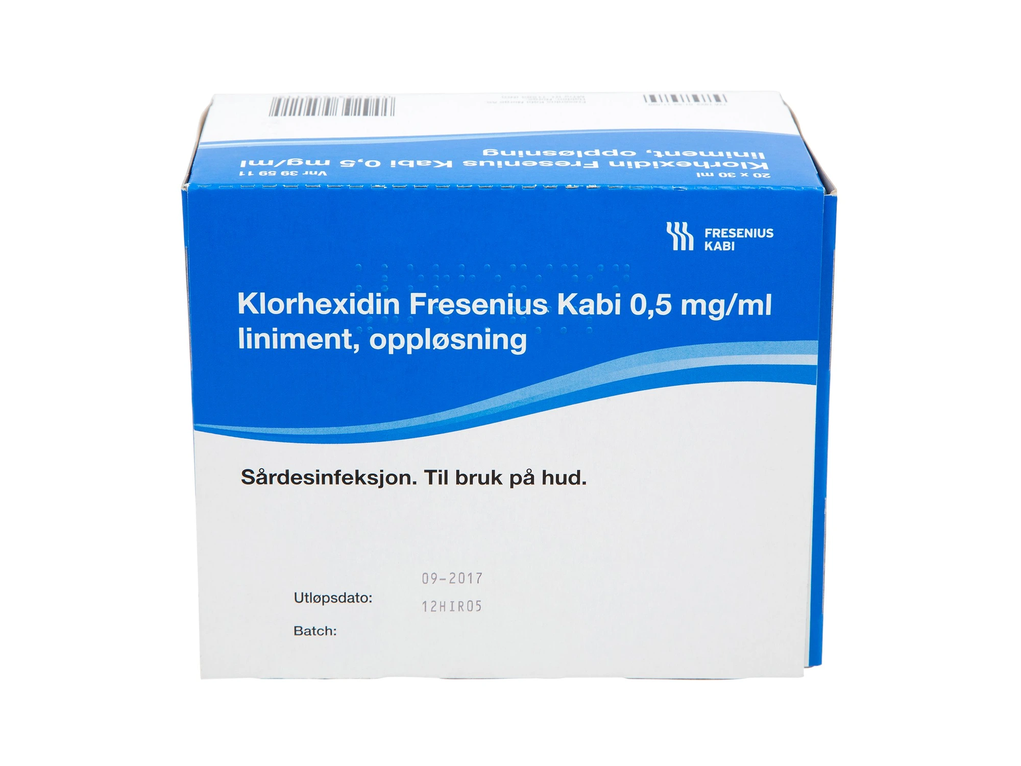 Klorhexidin Fresenius Kabi liniment, oppl 0,5 mg/ml
