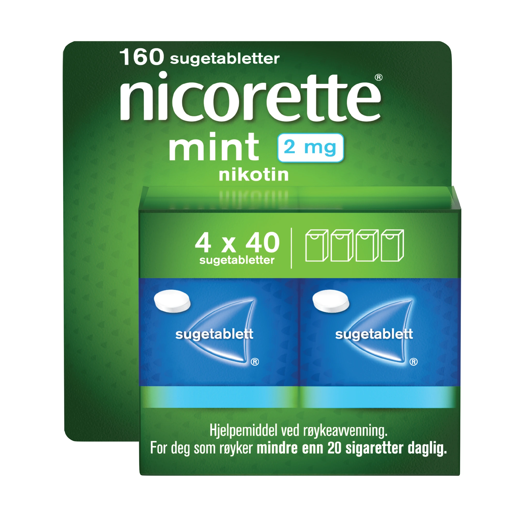 Nicorette sugetab med mintsmak 2 mg