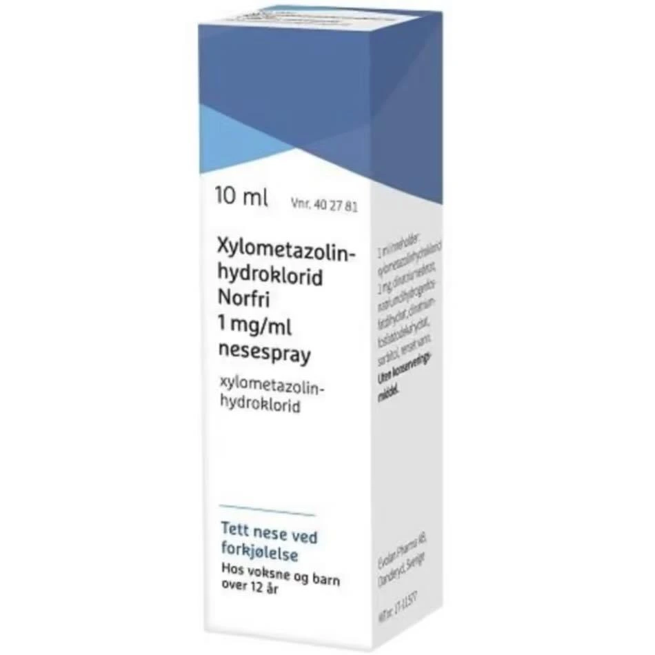 Xylometazolinhydroklorid Norfri nesespray oppl 1 mg/ml