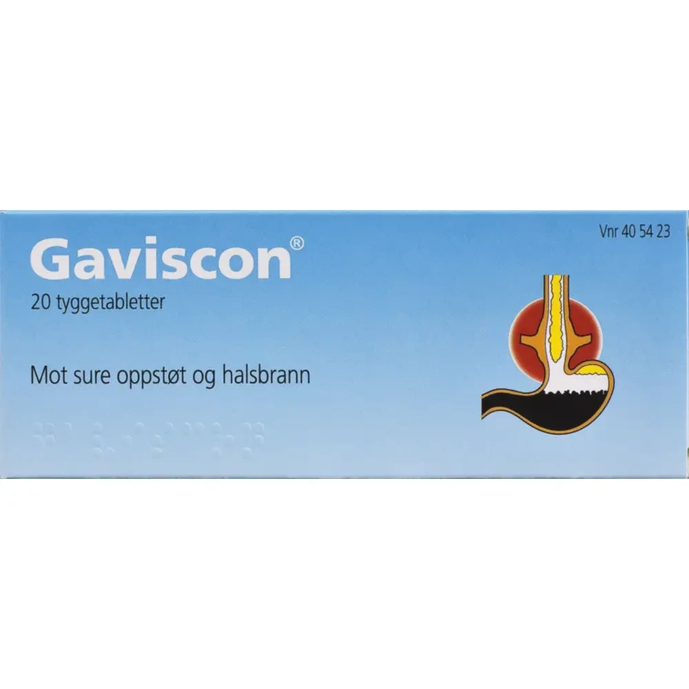 Gaviscon tyggetab 100 mg/120 mg/350 mg