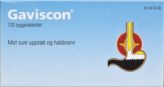Gaviscon tyggetab 100 mg/120 mg/350 mg