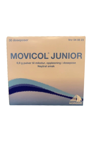 Movicol Junior pulv til mikst, oppl med nøytral smak