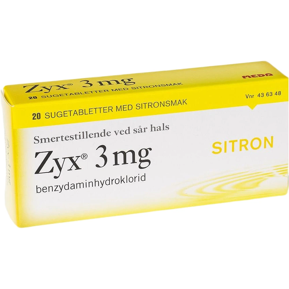 Zyx sugetab med sitronsmak 3 mg