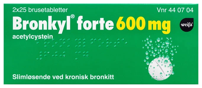 Bronkyl forte brusetab 600 mg