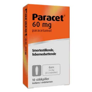 Paracet stikkpille 60 mg