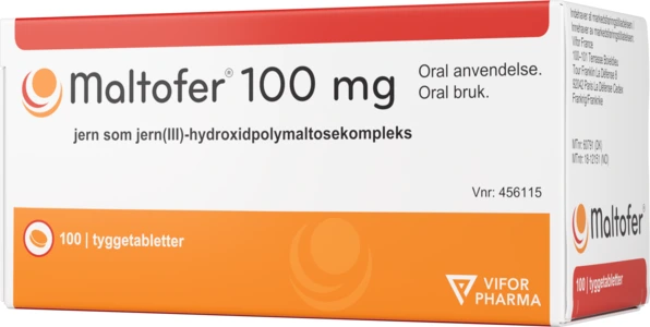 Maltofer tyggetab 100 mg
