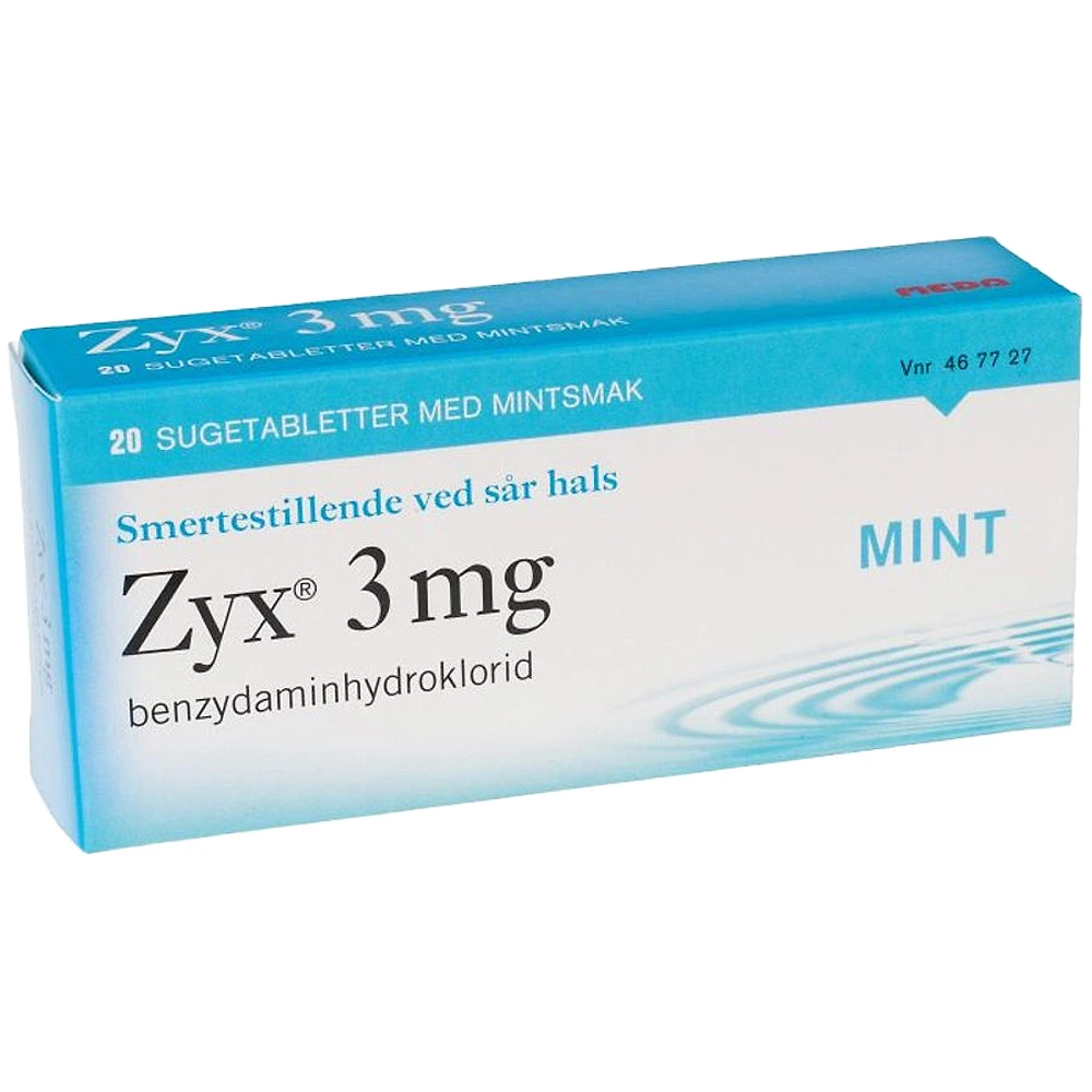 Zyx sugetab med mintsmak 3 mg