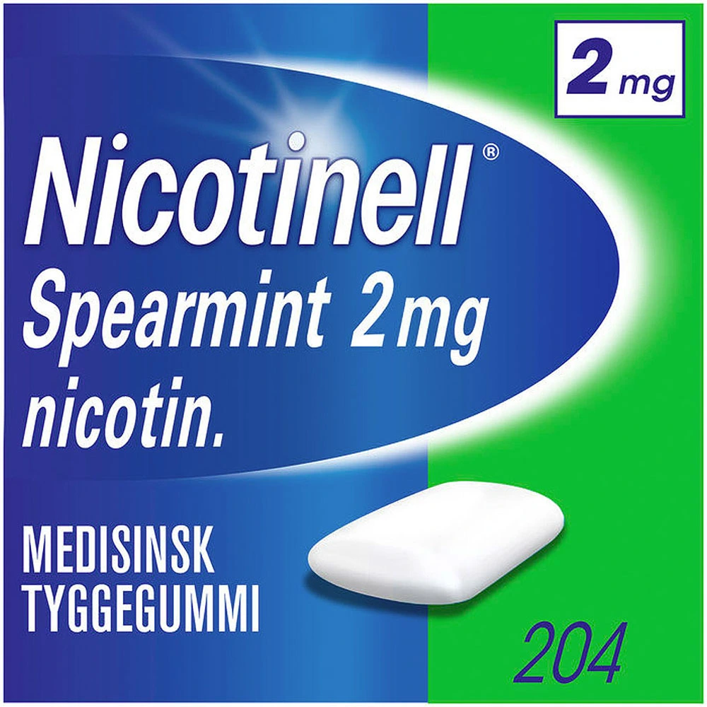 Nicotinell medisinsk tyggegummi med spearmintsmak 2 mg