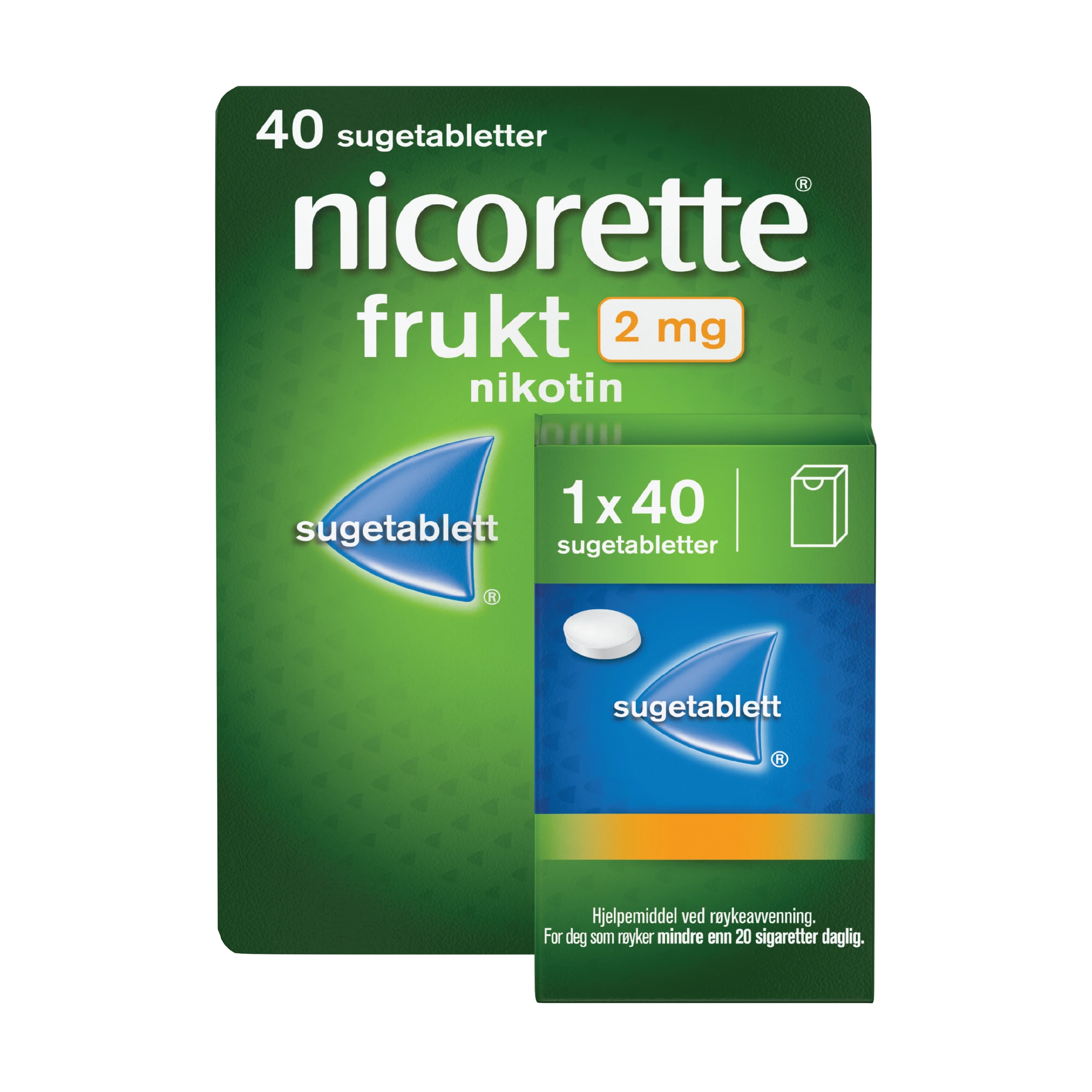 Nicorette sugetab med fruktsmak 2 mg
