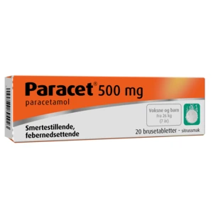 Paracet 500 mg brusetabletter 20 stk