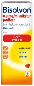 Bisolvon mikst oppl med jordbærsmak 0,8 mg/ml