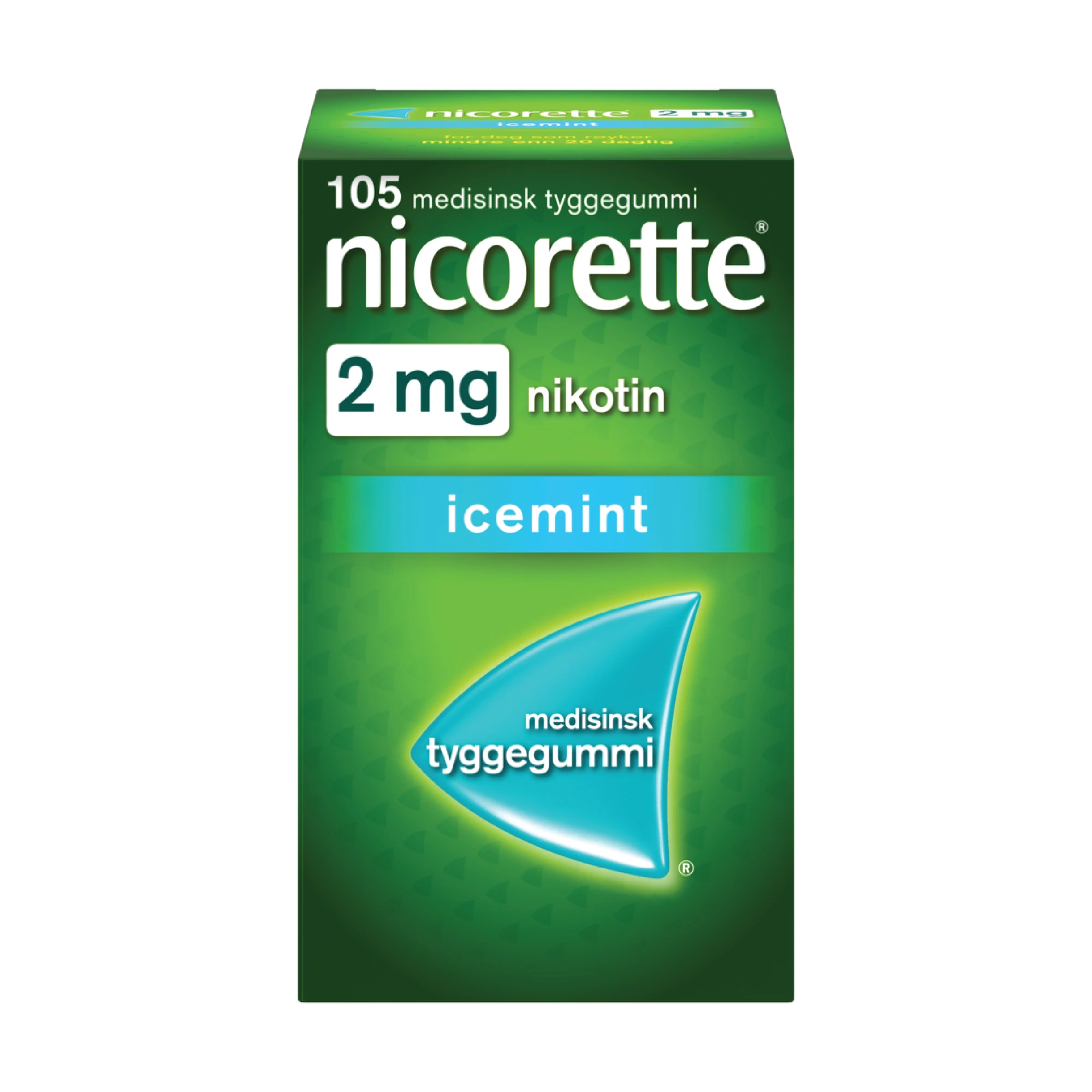 Nicorette medisinsk tyggegummi med icemintsmak 2 mg