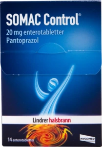 Somac Control 20 mg enterotabletter 14 stk