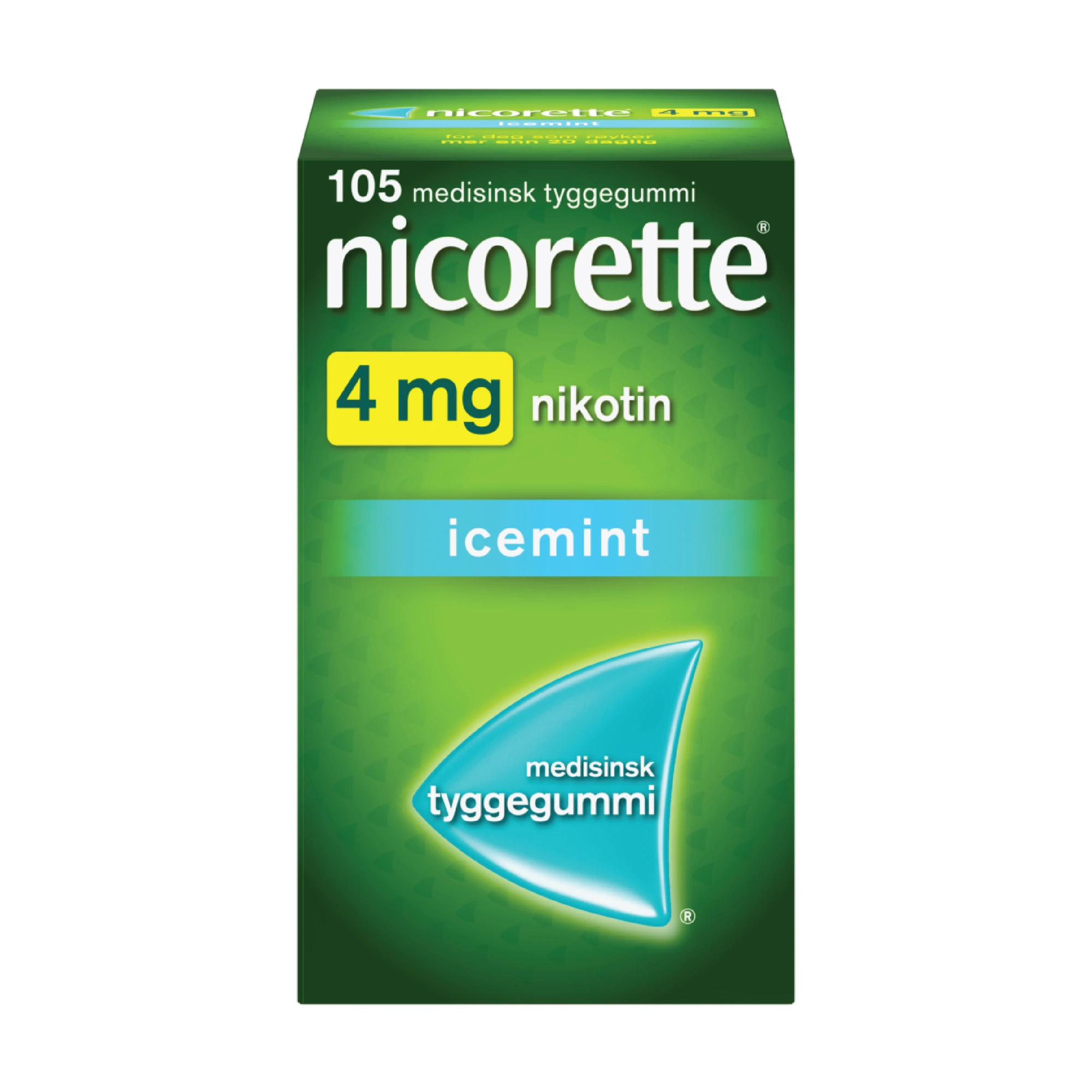 Nicorette medisinsk tyggegummi med icemintsmak 4 mg