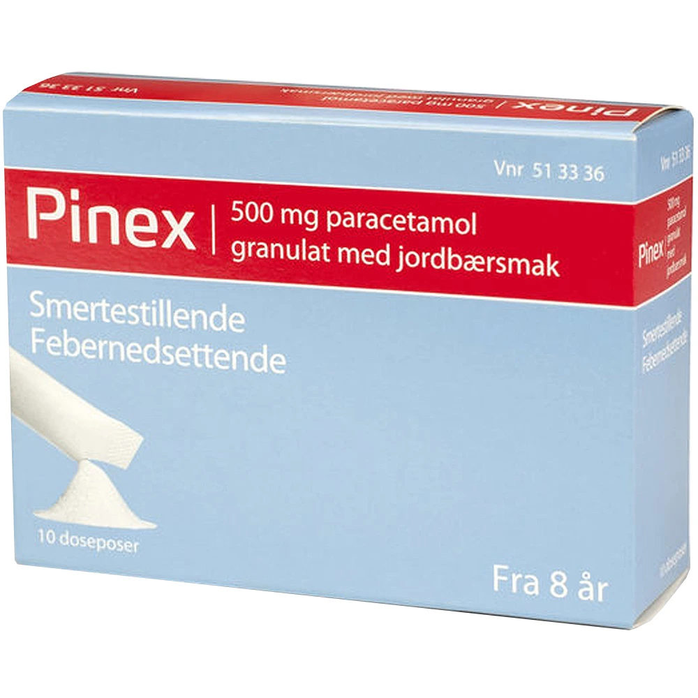 Pinex gran med jordbærsmak 500 mg