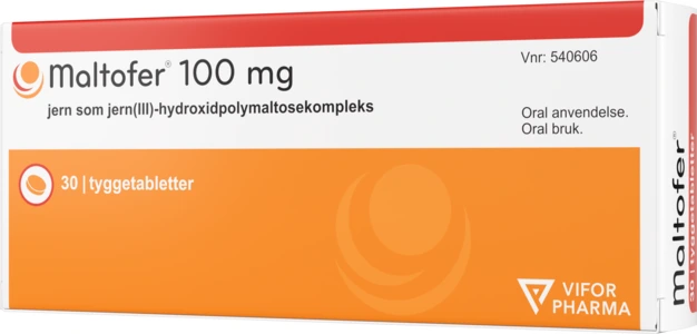 Maltofer tyggetab 100 mg
