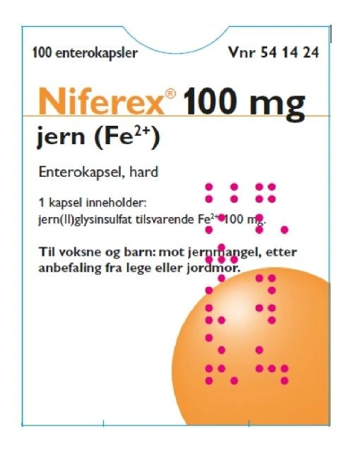 Niferex enterokaps 100 mg
