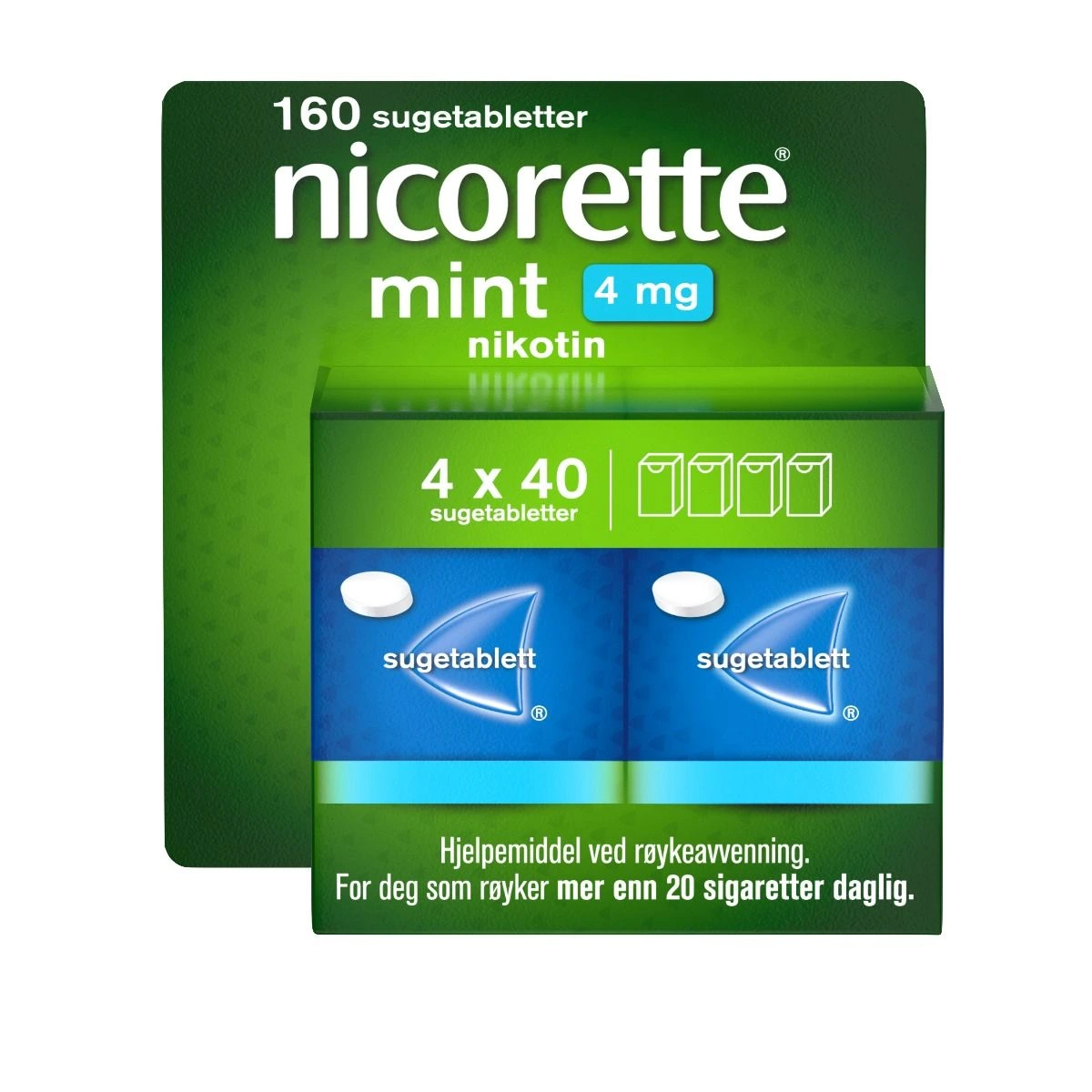 Nicorette sugetab med mintsmak 4 mg