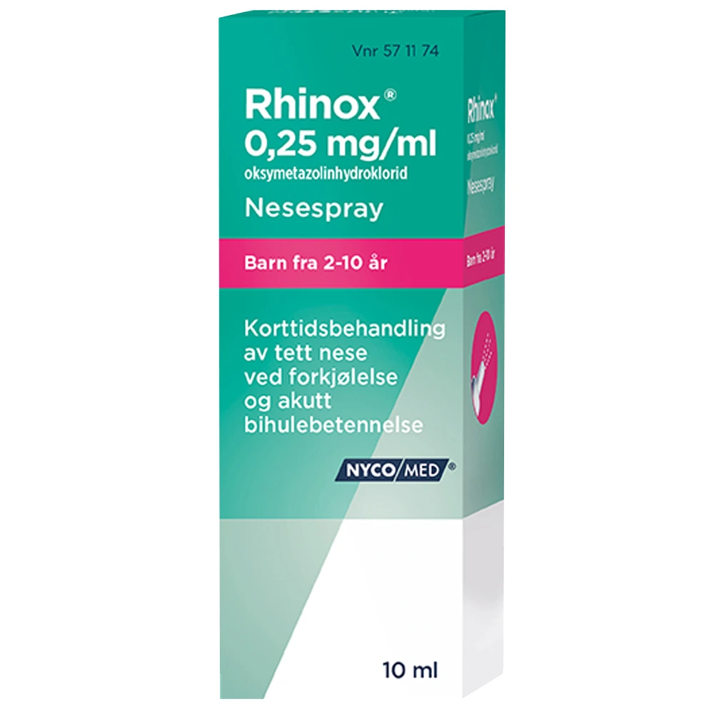 Rhinox nesespray oppl 0,25 mg/ml