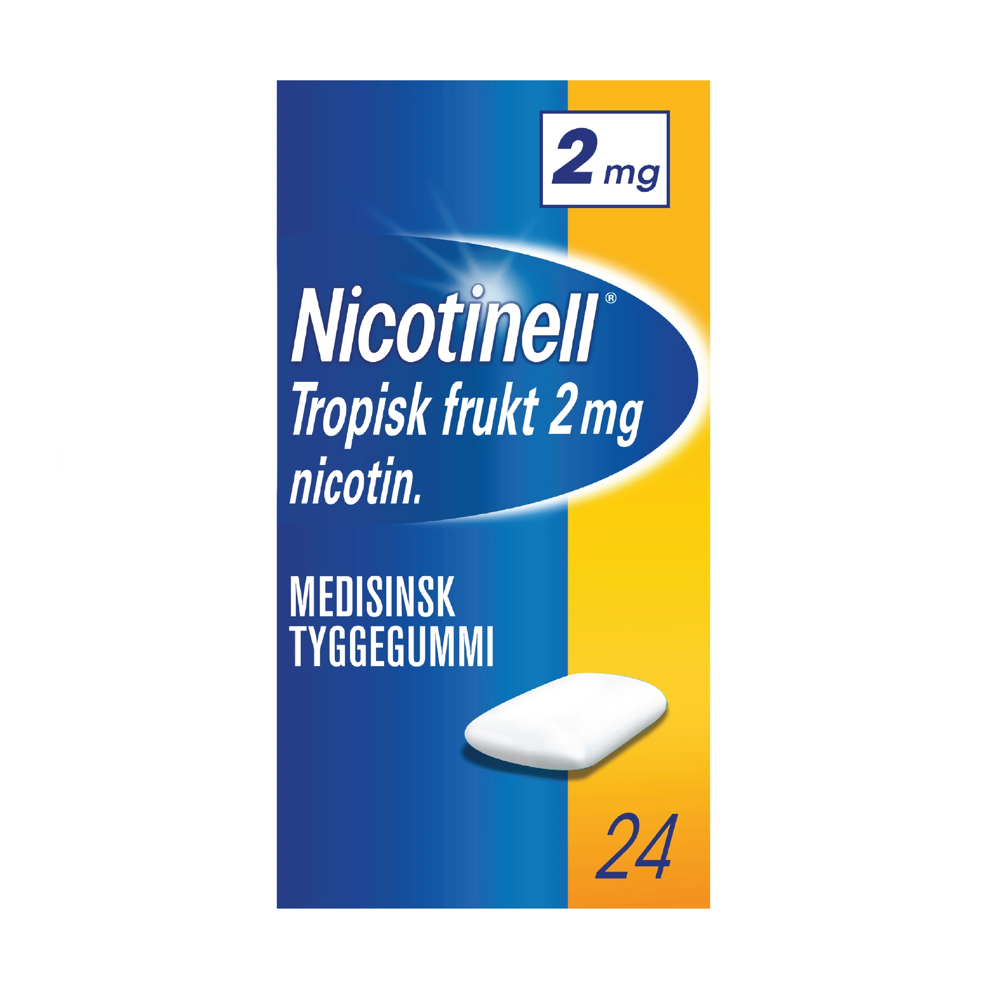 Nicotinell medisinsk tyggegummi med tropisk fruktsmak 2 mg