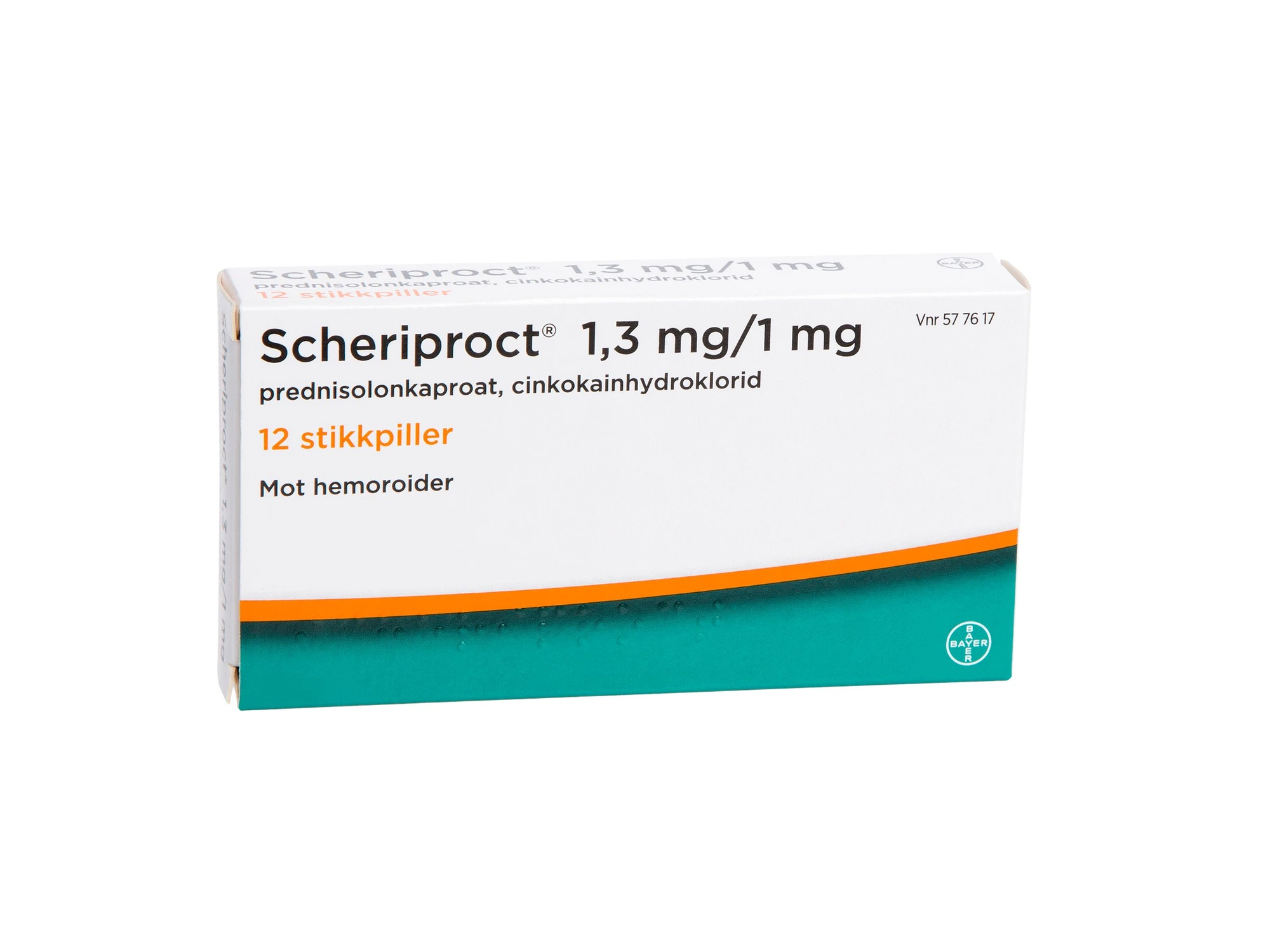 Scheriproct stikkpille 1,3 mg/1 mg