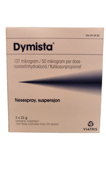 Dymista nesespray susp 137 mikrog/dose/50 mikrog/dose, 3 x 120 doser