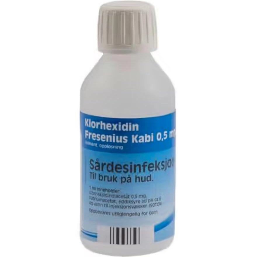 Klorhexidin Fresenius Kabi liniment, oppl 0,5 mg/ml