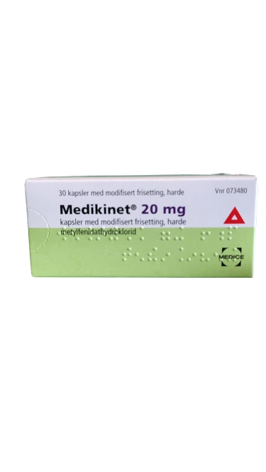 Medikinet Kapsel med modifisert frisetting, hard 20 mg 30 stk