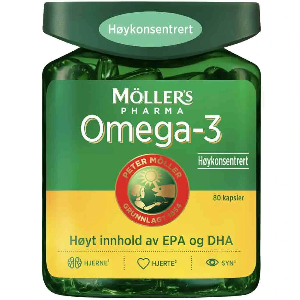 Møllers pharma omega-3 høykonsentrert kaps 1000 mg/660 mg