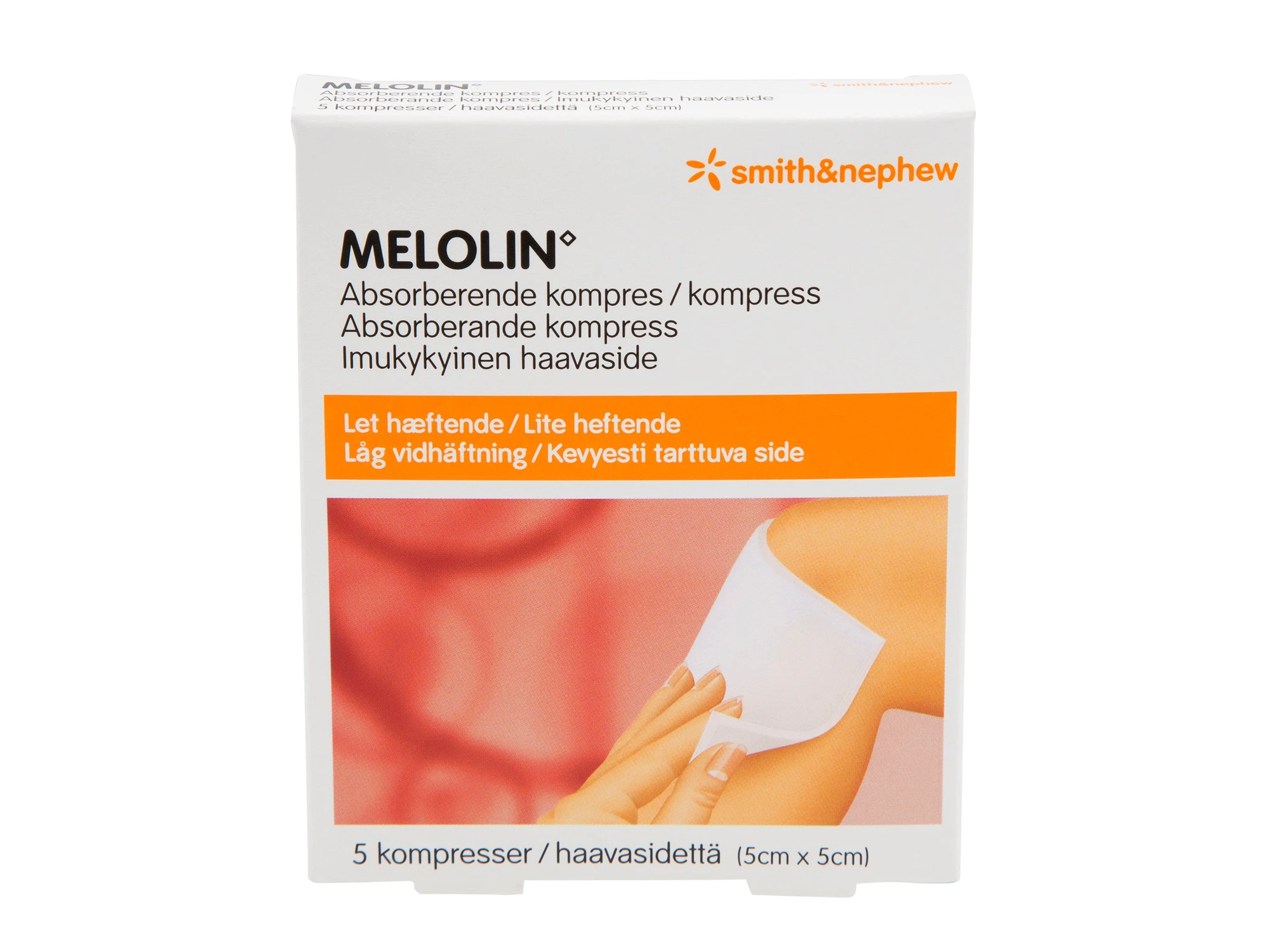 Melolin kompress 5 x 5 cm steril 5 stk