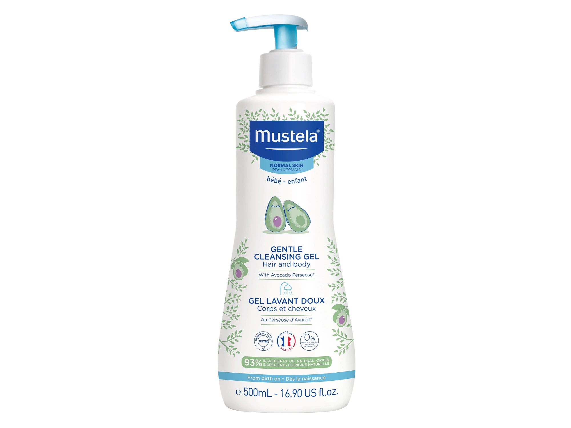 Mustela Gentle vaskegel 500 ml
