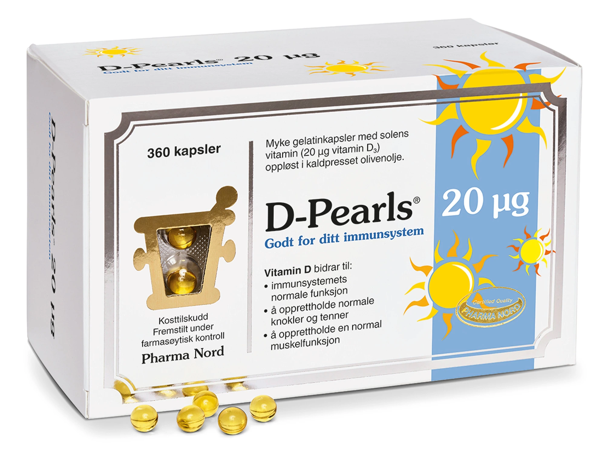 D-pearls kaps 20 mikrog