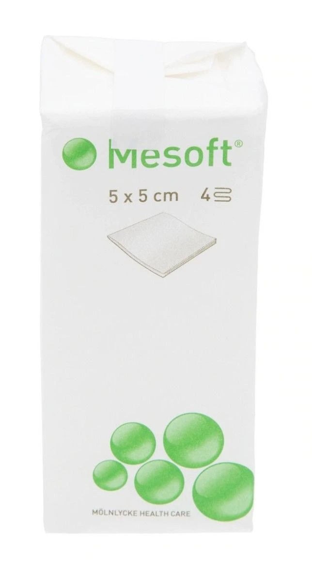 Mesoft Kompresser, Usteril, 5 x 5cm, 100 stk.