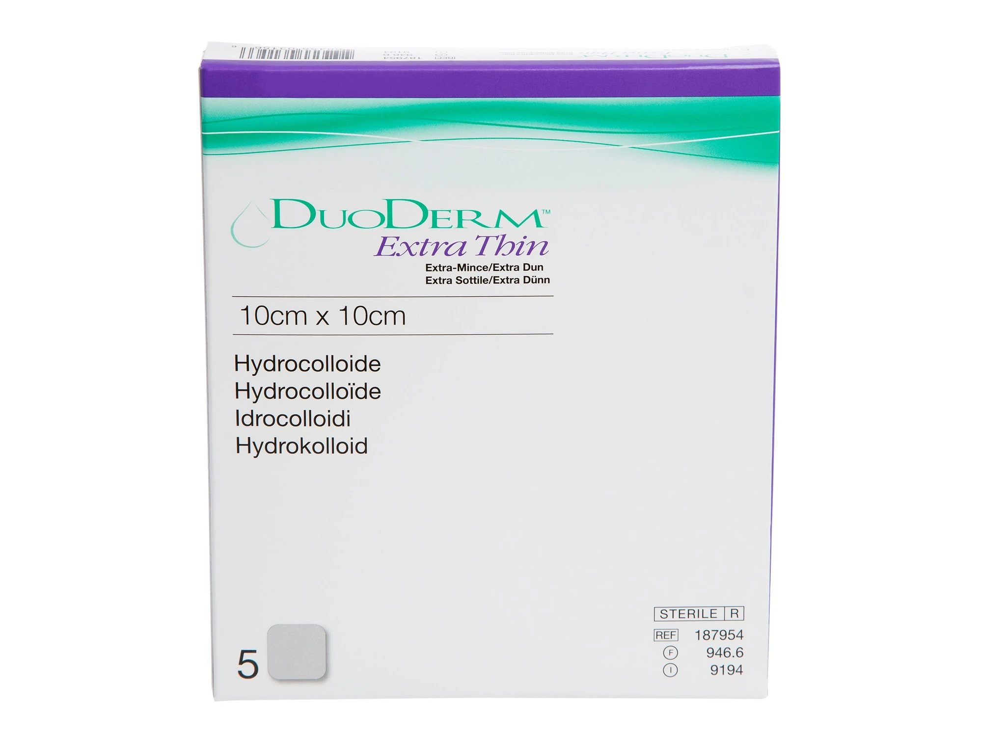 Duoderm tynn hydrokolloid bandasje 10 x 10 cm 5 stk