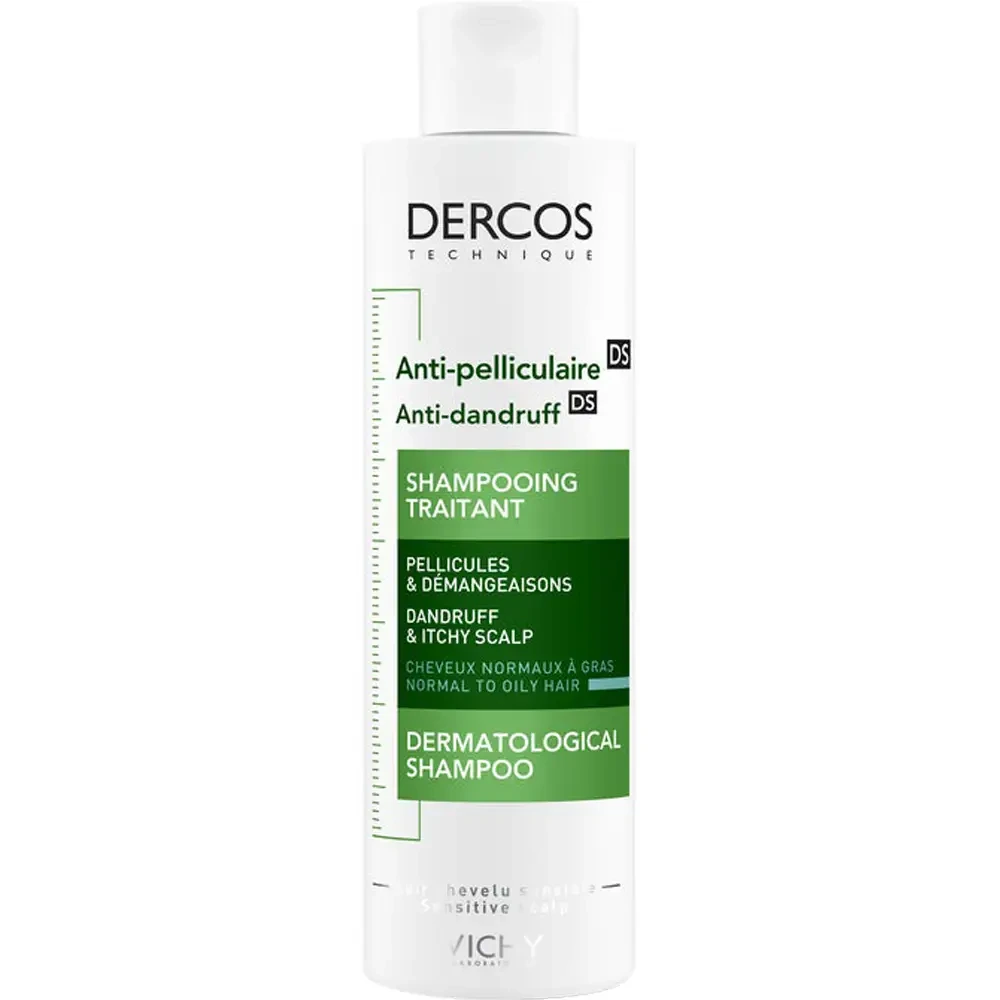 Vichy Dercos flassjampo til fet hodebunn 200 ml