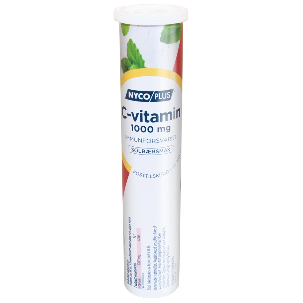 Nycoplus C-vitamin brusetab med solbærsmak 1000 mg
