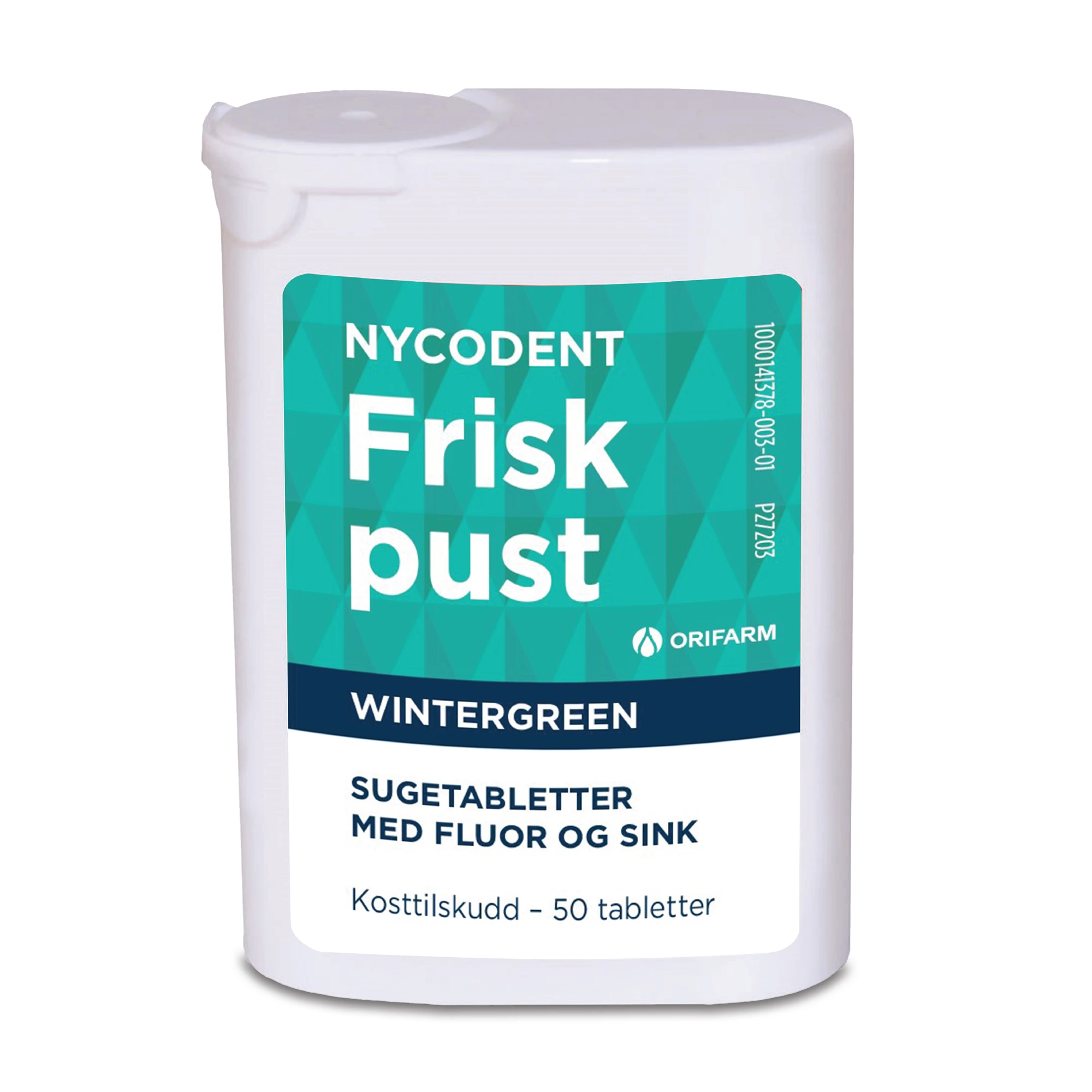 Nycodent frisk pust wintergreen sugetab 0,1 mg/3 mg
