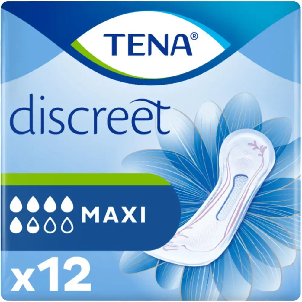 TENA Discreet Maxi InstaDry bind 12 stk