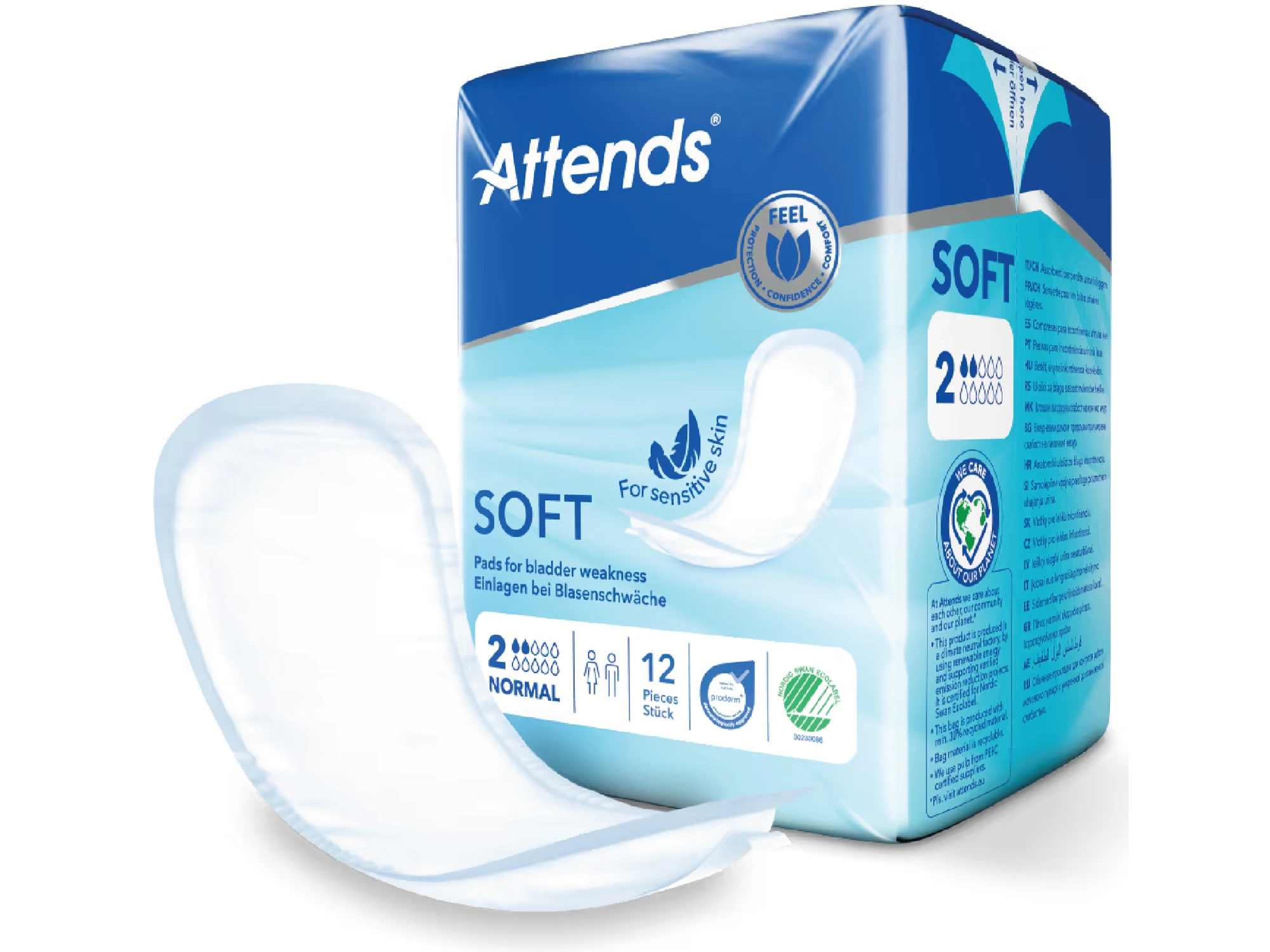 Attends Soft 2 Normal bind for urinlekkasje 12 stk