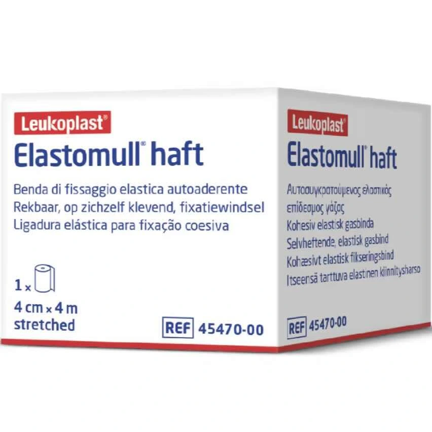 Elastomull haft selvheftende bandasje rull 4cmx4m 1 stk